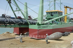 Dredger Launching by Evergreen Ship Launching Airbags