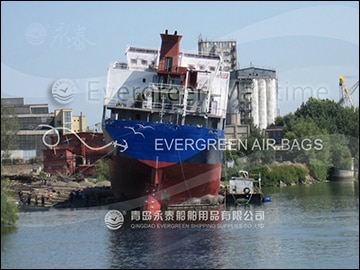 Danube River Salvage Project-6500 CBM LPG Vessel Re-launch with evergreen airbags