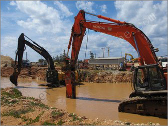 Concrete Pump House Launching with evergreen airbags