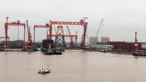8,200 cubic meters LNG bunkering vessel ship launching with roller airbags&ship launching airbags