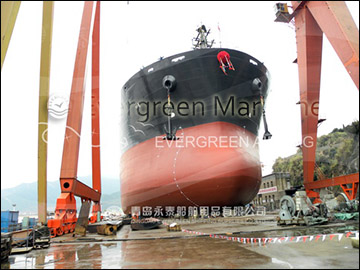 Evergreen Ship Launching Airbags set Launching World Record