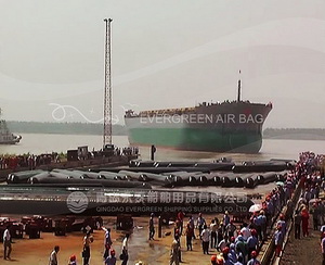 Ship launching ‘Guoyu Haibo No.1’ by Marine Rubber Airbags