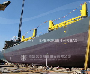 55,000 DWT Ship Launching using Evergreen Airbags