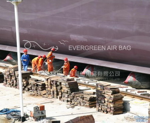 55,000 DWT Ship Launching using Evergreen Airbags