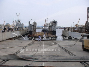 Landing Floating Dock using Evergreen Marine Airbags