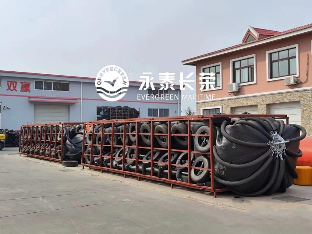 Pneumatic Fenders of 4.5 meters diameter for BAYU MARITIME GROUP, South Asia