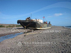 Rescue Grounded Barges with Evergreen Airbags