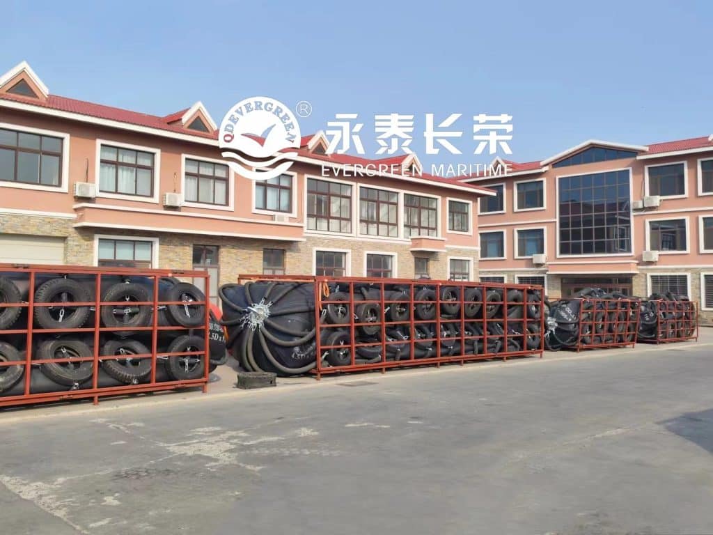 Pneumatic Fenders of 4.5 meters diameter for BAYU MARITIME GROUP, South Asia