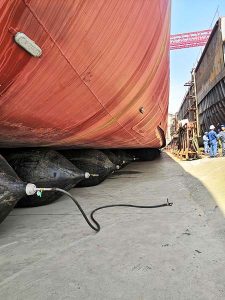 DWT 6800 Tons Cargo ship launched with evergreen marine airbags